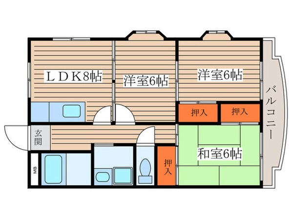 メゾンド奥村の物件間取画像